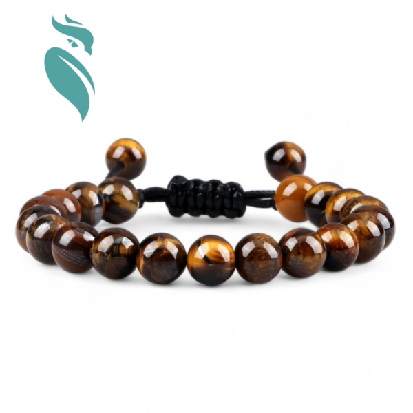 Natural Tiger Eye Stone Bracelet 6 8mm Round Beads