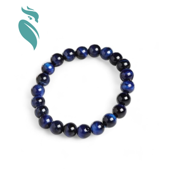 Lapis Lazuli & Blue Tiger Eye Stone Beads Bracelet - Image 4