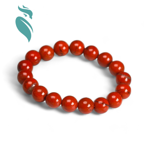 5A Red Jasper Beaded Bracelet - Image 2