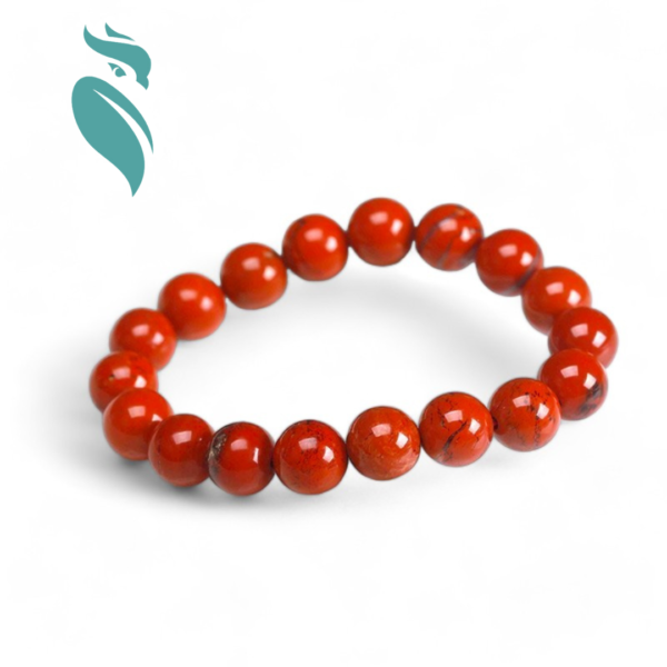 5A Red Jasper Beaded Bracelet - Image 3