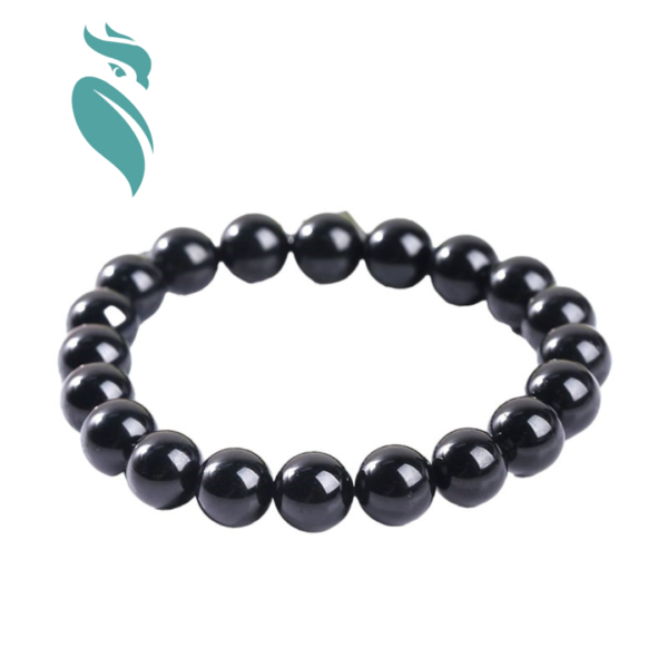 7A Grade Black Tourmaline Beaded Bracelet