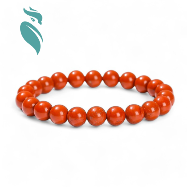 5A Red Jasper Beaded Bracelet - Image 4