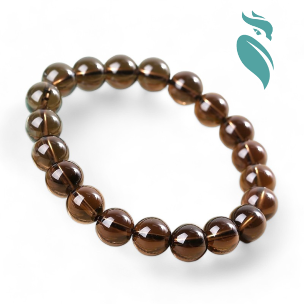 Natural Smoky Quartz Beaded Bracelet - Image 2