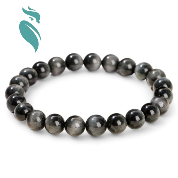 5A Natural Eagle Eye Stone Beaded Bracelet