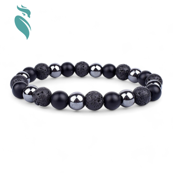 Natural Black Obsidian Hematite Tiger Eye Beads Bracelets - Image 3