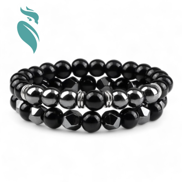 2pcs Hematite | Lava Stone |Natural Tiger Eye Bracelet 8mm Beads - Image 5