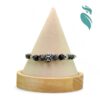 Lion's Valor: Faceted Black Spectrolite with Lion Head & Stainless Steel Finish Bracelet - Image 5
